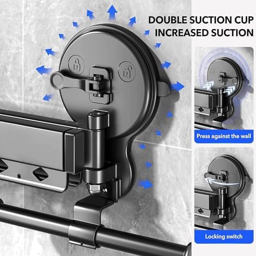 Suction cup wall mount rack with clips — photo 4