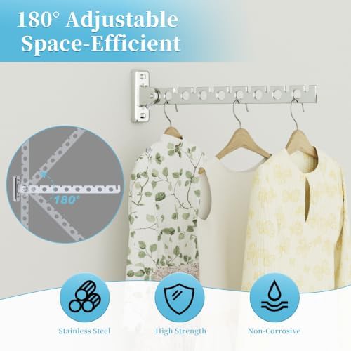 Polished chrome wall mounted folding hangers — photo 4