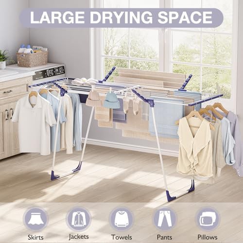 Two wing retractable gullwing laundry rack — photo 3