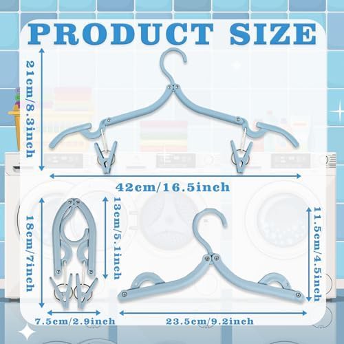 Multicolor foldable travel clothes hangers — photo 2