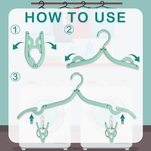 Multicolor foldable travel clothes hangers — photo 3