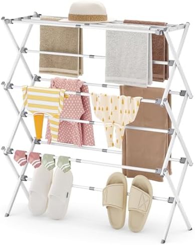 Three tier metal cloth horse drying airer