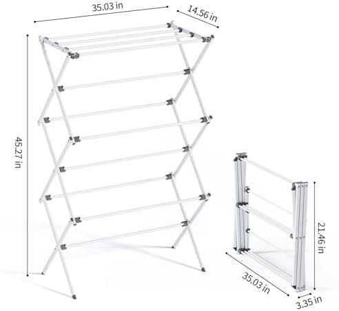 Three tier metal cloth horse drying airer — photo 3