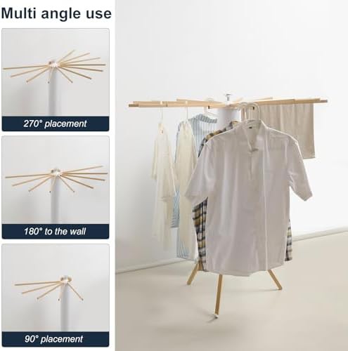 Kroias wooden tripod folding clothes drying rack — photo 4
