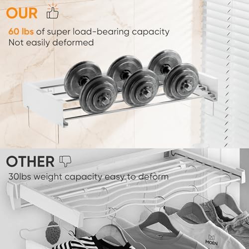 Wall mounted five rod collapsible dryer — photo 3
