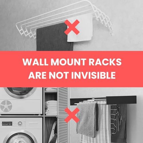 Under cabinet retractable clothes drying rack — photo 5