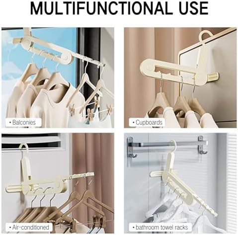 Beige medium portable folding hangers — photo 3