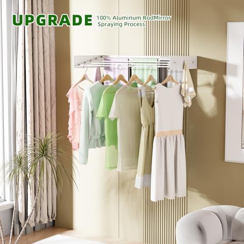 Wall mounted hidden indoor drying rack 32 in — photo 3