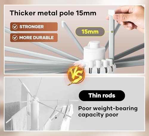 White tripod folding rack with wheels — photo 3