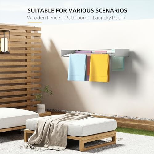 Wall mounted foldable laundry rack — photo 4