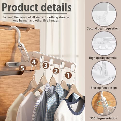 Gray folding wall mount clothes drying rack — photo 4