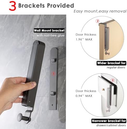 Space grey aluminum over door rack — photo 3