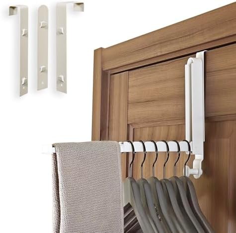 Cream white folding wall and door rack