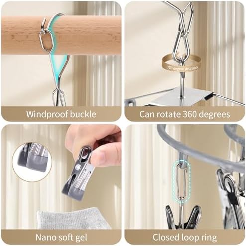 Stainless steel sock and underwear hanger — photo 3