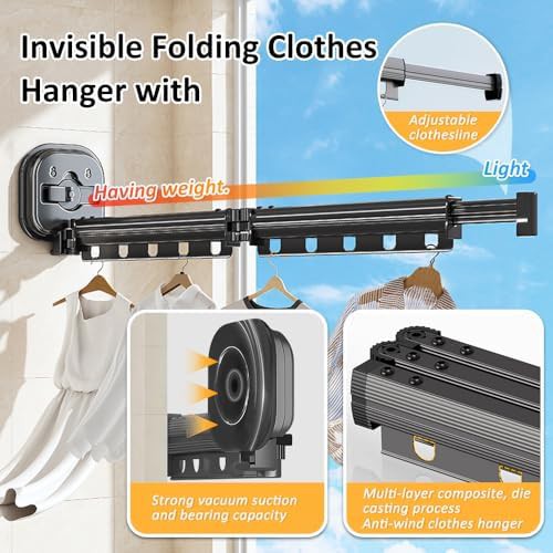 Swivel wall mounted laundry drying rack — photo 4