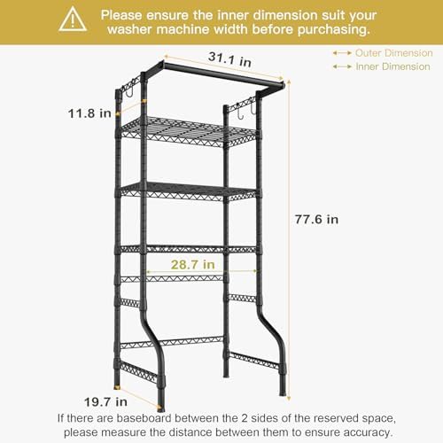 Medium over washer and dryer storage shelf — photo 3