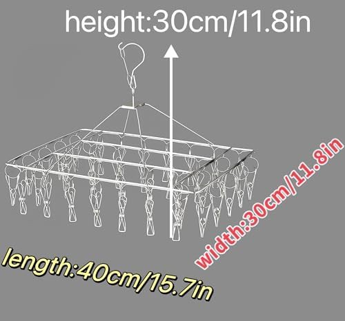 Stainless steel sock rack with 80 clips — photo 4