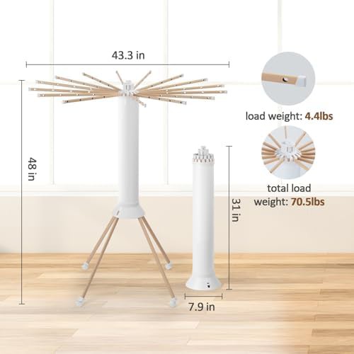 Foldable drying rack with circular base — photo 5