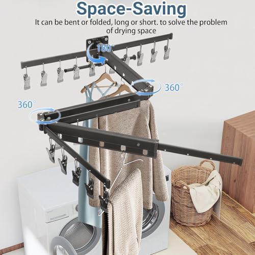 Three fold wall mounted laundry hanger — photo 4