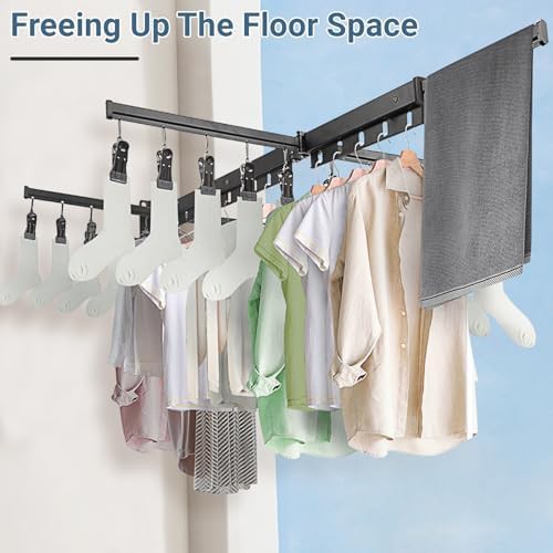Three fold wall mounted laundry hanger — photo 5