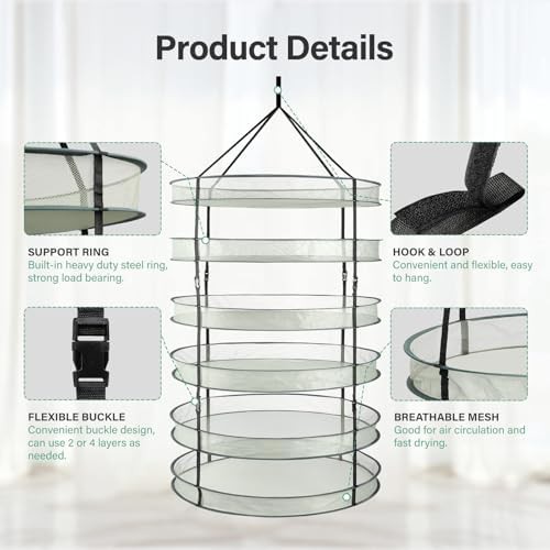IPower 6 tier foldable mesh hanging dryer — photo 4