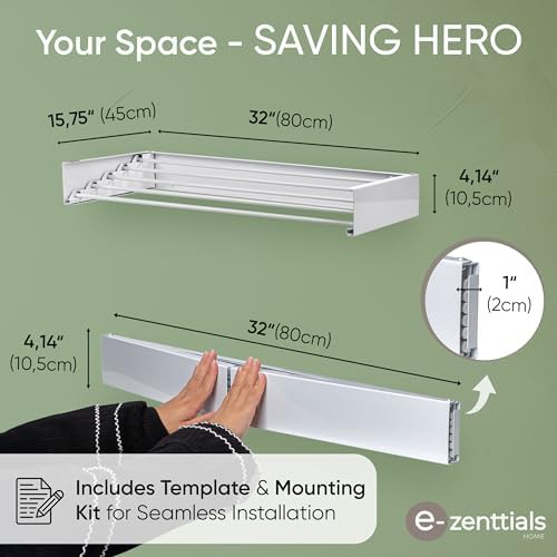 Compact white collapsible wall rack — photo 4