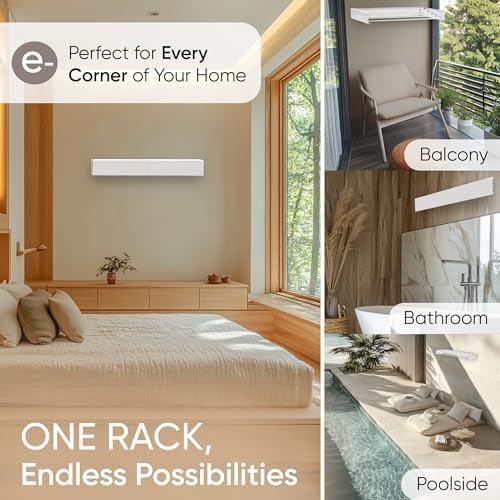 Compact white collapsible wall rack — photo 5