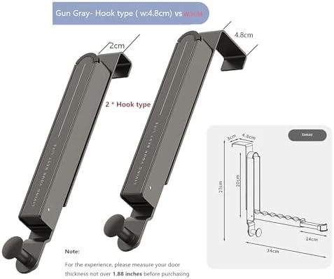 Gray aluminum over the door drying rack — photo 3