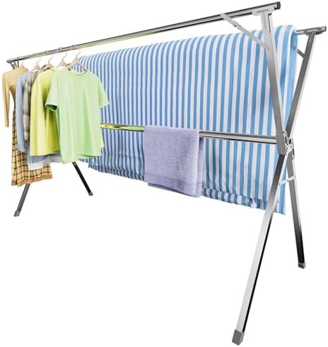 Freestanding clothes drying rack 79 inch