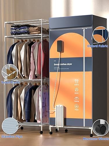 Portable three tier electric dryer rack — photo 3