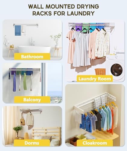 Retractable wall rack with five rods — photo 3