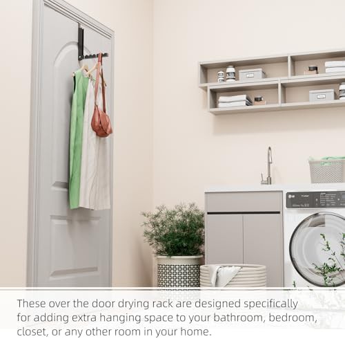 Black folding over the door laundry hanger — photo 4