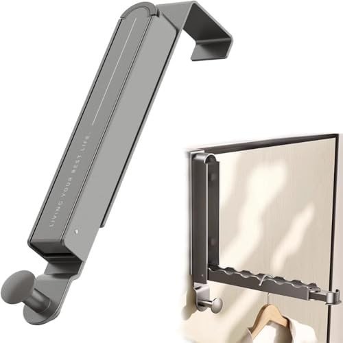 Grey over the door retractable rod