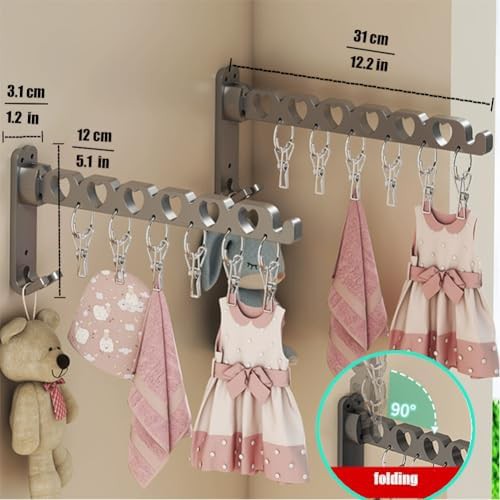 Space grey wall mounted clothes organizer — photo 4