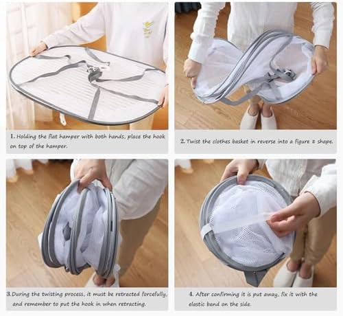 White three tier mesh hanging drying net — photo 4