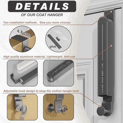 Grey over the door travel rack — photo 5