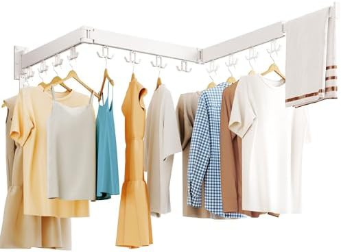 Collapsible wall mounted clothes dryer rack