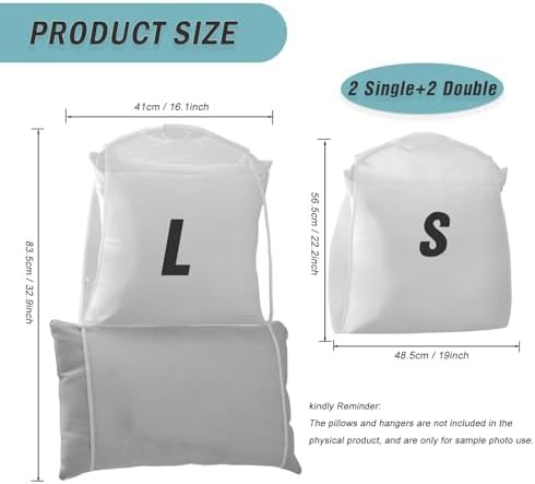 White mesh pillow drying net set — photo 4