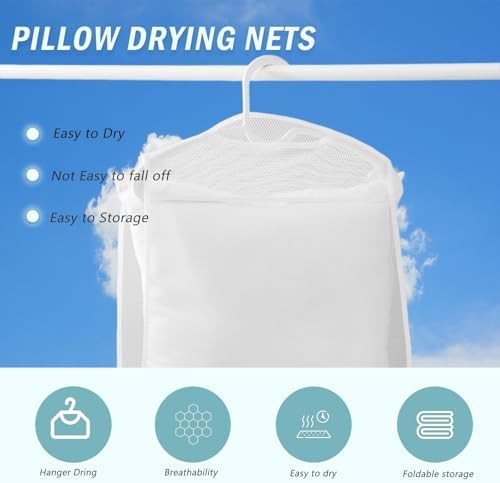 White mesh pillow drying net set — photo 5