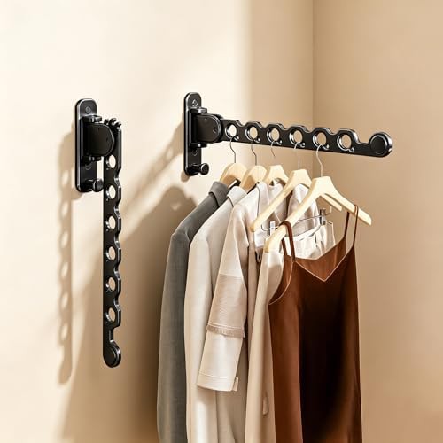 Black stainless steel folding wall hangers