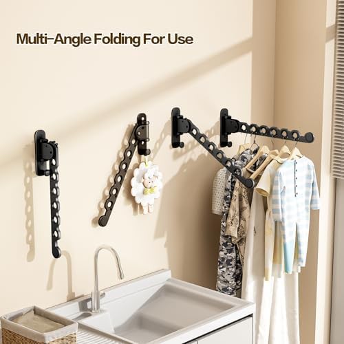 Black stainless steel folding wall hangers — photo 4