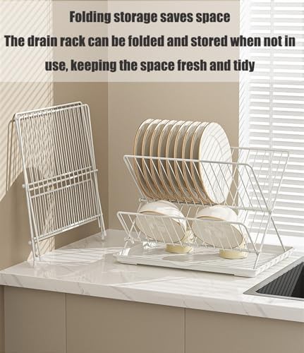 White X-shaped collapsible dish drainer — photo 4