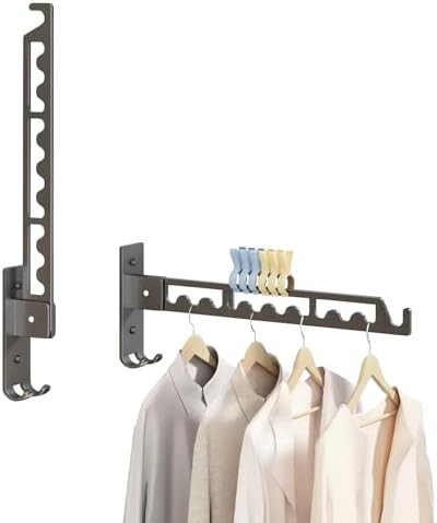 Two pack grey stainless wall mounted racks