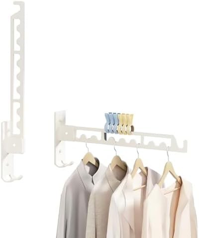 Two pack white stainless wall mounted racks