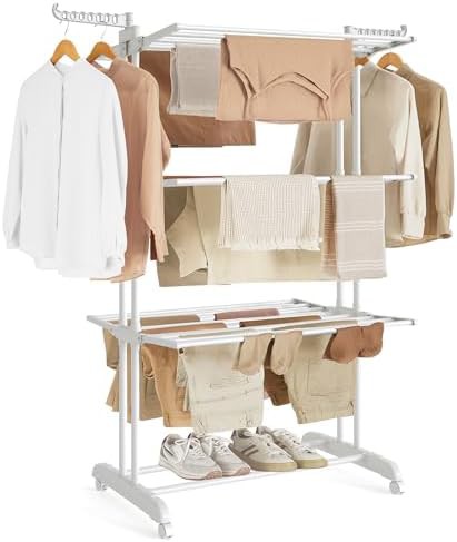 Stainless steel four tier foldable rack