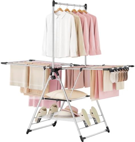 Three level rack with underwear clips