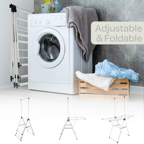 White two level adjustable wing rack — photo 4