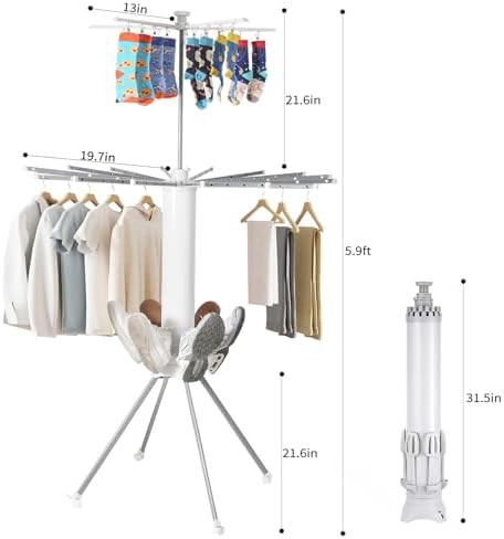 Four legged collapsible rack with clips — photo 3