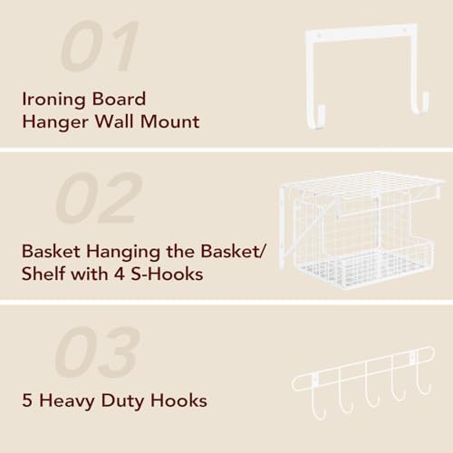 Wall mounted laundry shelf with drying rack — photo 4