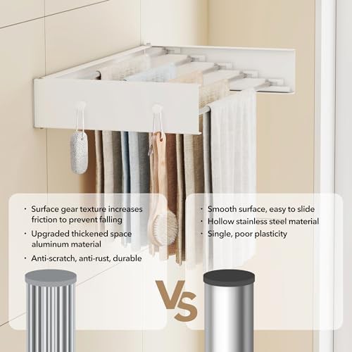 Retractable 31.5 in wall clothes rack — photo 4